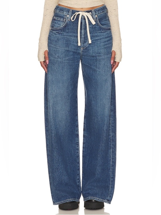 Citizens Of Humanity Denim - Citizens of Humanity Brynn Trouser Jeans in Atlantis Size 27 Drawstring Wide Leg